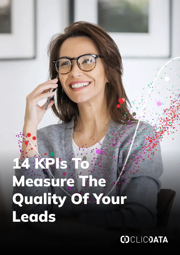 Woman on phone, lead quality KPIs guide