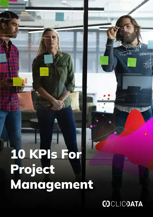 Team discussing 10 KPIs for project management strategies.