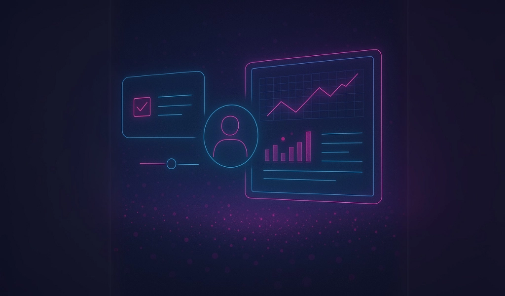 Digital data analytics and charts illustration