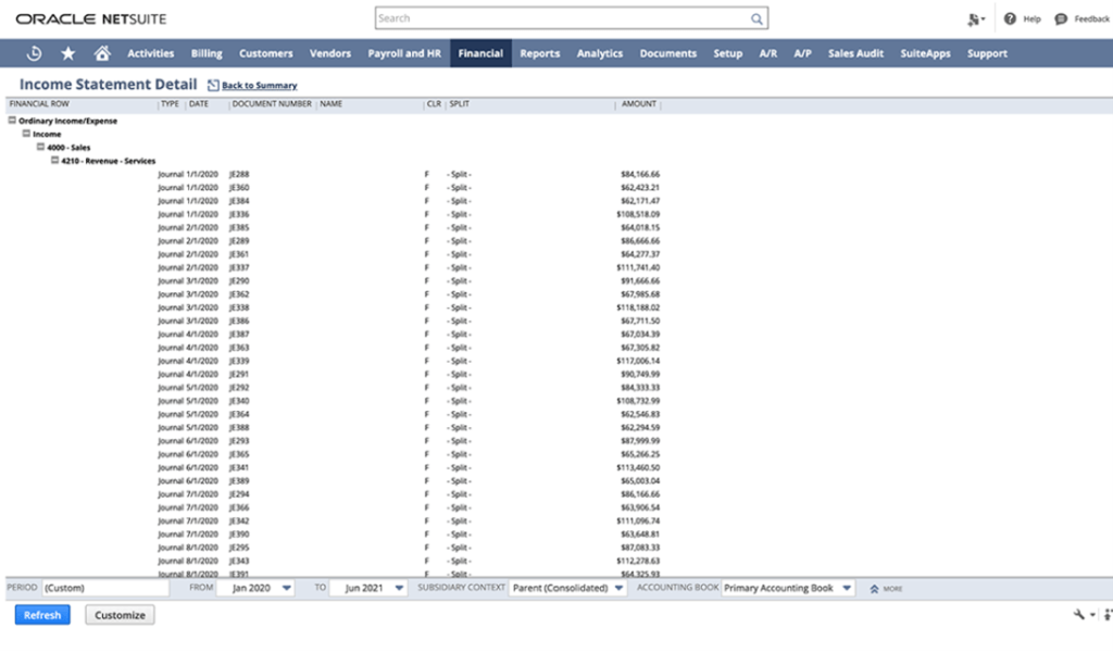 BI for NetSuite