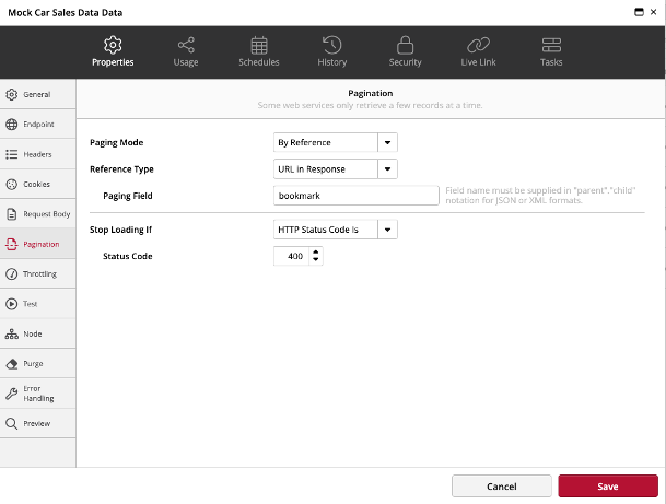blog api integration pinterest clicdata pagniation