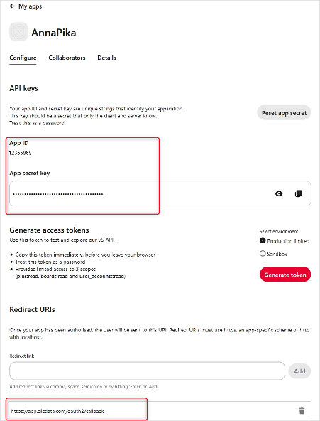 blog api integration pinterest clicdata