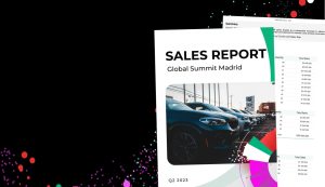 Sales report cover, Global Summit Madrid, Q2 2023