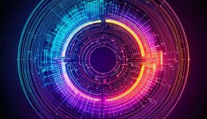 Colorful neon digital circuit design