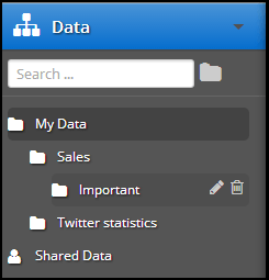 Create folders and organize your data!