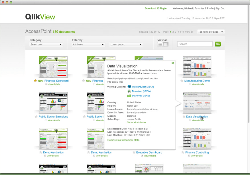 self service portal qlikview