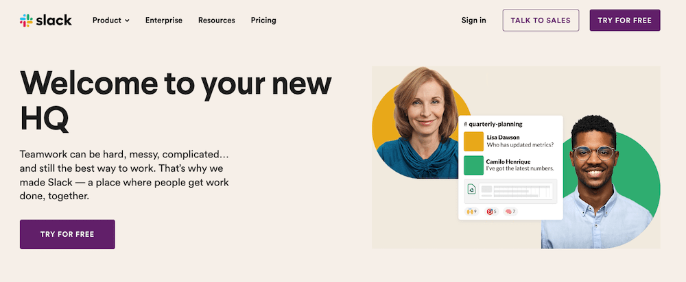 Slack Communication Collaboration Tool
