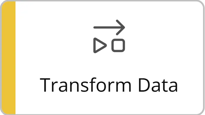 Icon for transforming data process
