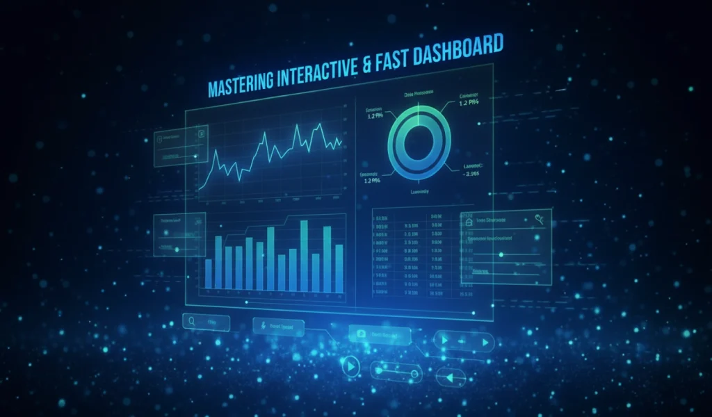 Tableau de bord numérique avec graphiques et analyses.
