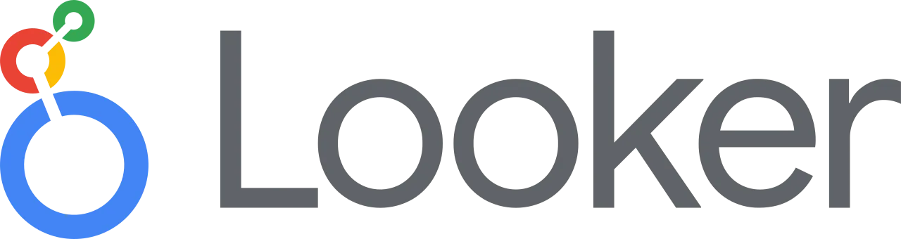 Looker logo with multicolored circular icon
