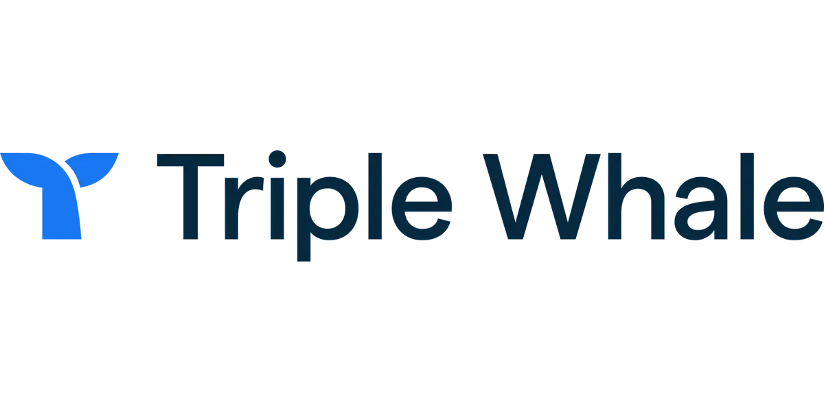 Triple Whale logo with blue whale tail icon