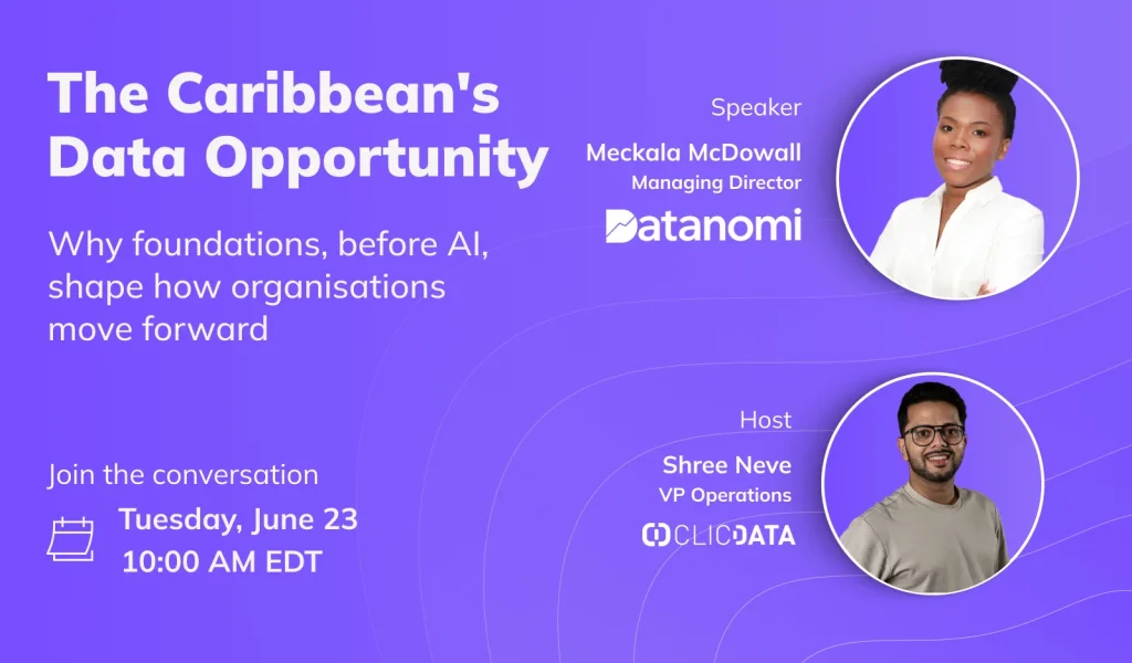 Webinar banner: Caribbean Data Opportunity event details